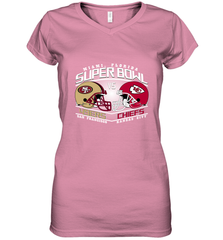 NFL Super bowl San Francisco 49ers vs. Kansas City Chiefs Women's V-Neck T-Shirt Women's V-Neck T-Shirt - FordPhuMy