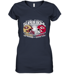 NFL Super bowl San Francisco 49ers vs. Kansas City Chiefs Women's V-Neck T-Shirt Women's V-Neck T-Shirt - FordPhuMy