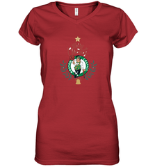 NBA Boston Celtics Logo merry Christmas gilf Women's V-Neck T-Shirt Women's V-Neck T-Shirt - FordPhuMy