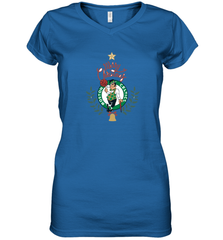NBA Boston Celtics Logo merry Christmas gilf Women's V-Neck T-Shirt Women's V-Neck T-Shirt - FordPhuMy