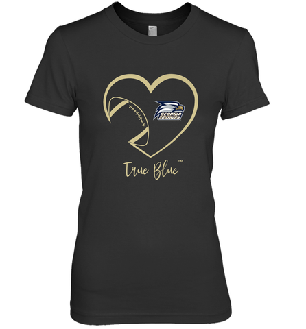 Georgia Southern Eagles Football Inside Heart  Team Women's Premium T-Shirt Women's Premium T-Shirt / Black / XS Women's Premium T-Shirt - FordPhuMy