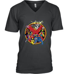 Marvel X Men Animated Series Logo Retro 90s Men's V-Neck Men's V-Neck - FordPhuMy