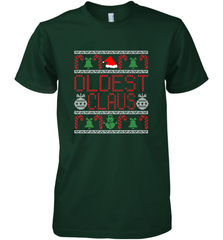 Oldest Claus Santa Hat Christmas Gift Matching Family Ugly Men's Premium T-Shirt Men's Premium T-Shirt - FordPhuMy
