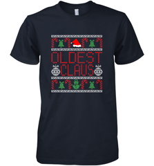 Oldest Claus Santa Hat Christmas Gift Matching Family Ugly Men's Premium T-Shirt Men's Premium T-Shirt - FordPhuMy
