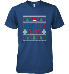 Oldest Claus Santa Hat Christmas Gift Matching Family Ugly Men's Premium T-Shirt Men's Premium T-Shirt - FordPhuMy