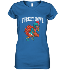 Cool Turkey Bowl _ Funny Thanksgiving Football Player Women's V-Neck T-Shirt Women's V-Neck T-Shirt - FordPhuMy