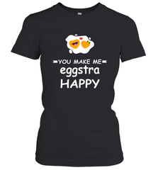 You Make Me Eggstra happy,Funny Valentine His and Her Couple Women's T-Shirt Women's T-Shirt - FordPhuMy
