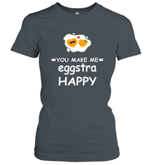 You Make Me Eggstra happy,Funny Valentine His and Her Couple Women's T-Shirt Women's T-Shirt - FordPhuMy