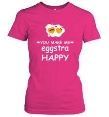 You Make Me Eggstra happy,Funny Valentine His and Her Couple Women's T-Shirt Women's T-Shirt - FordPhuMy