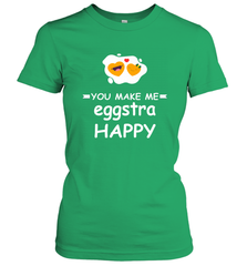You Make Me Eggstra happy,Funny Valentine His and Her Couple Women's T-Shirt Women's T-Shirt - FordPhuMy