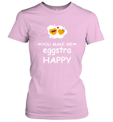 You Make Me Eggstra happy,Funny Valentine His and Her Couple Women's T-Shirt Women's T-Shirt - FordPhuMy
