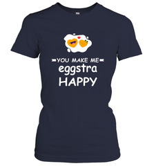 You Make Me Eggstra happy,Funny Valentine His and Her Couple Women's T-Shirt Women's T-Shirt - FordPhuMy