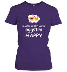 You Make Me Eggstra happy,Funny Valentine His and Her Couple Women's T-Shirt Women's T-Shirt - FordPhuMy