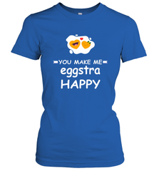 You Make Me Eggstra happy,Funny Valentine His and Her Couple Women's T-Shirt Women's T-Shirt - FordPhuMy