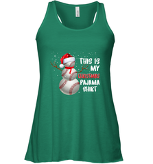 Baseball Snowman Christmas This is my Christmas Pajama Women's Racerback Tank Women's Racerback Tank - FordPhuMy