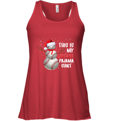 Baseball Snowman Christmas This is my Christmas Pajama Women's Racerback Tank Women's Racerback Tank - FordPhuMy