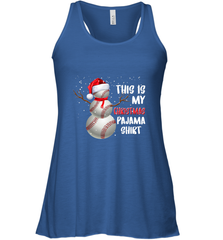 Baseball Snowman Christmas This is my Christmas Pajama Women's Racerback Tank Women's Racerback Tank - FordPhuMy