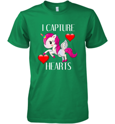 Girls Valentine's Day Unicorn I Capture Hearts Kids Gift Men's Premium T-Shirt