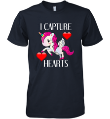 Girls Valentine's Day Unicorn I Capture Hearts Kids Gift Men's Premium T-Shirt Men's Premium T-Shirt - FordPhuMy