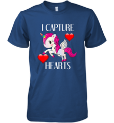 Girls Valentine's Day Unicorn I Capture Hearts Kids Gift Men's Premium T-Shirt Men's Premium T-Shirt - FordPhuMy