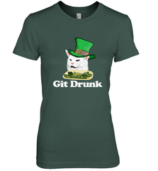 Git Drunk Funny Arguing Cat Meme St Patricks Day Women's Premium T-Shirt Women's Premium T-Shirt - FordPhuMy