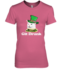 Git Drunk Funny Arguing Cat Meme St Patricks Day Women's Premium T-Shirt Women's Premium T-Shirt - FordPhuMy