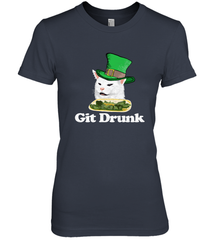 Git Drunk Funny Arguing Cat Meme St Patricks Day Women's Premium T-Shirt Women's Premium T-Shirt - FordPhuMy