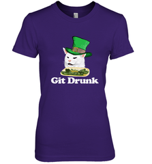 Git Drunk Funny Arguing Cat Meme St Patricks Day Women's Premium T-Shirt Women's Premium T-Shirt - FordPhuMy