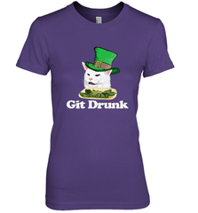 Git Drunk Funny Arguing Cat Meme St Patricks Day Women's Premium T-Shirt Women's Premium T-Shirt - FordPhuMy