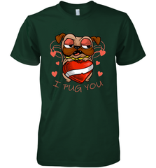 I Pug You Cute Valentines Day Love Heart Pug Dog Valentine Men's Premium T-Shirt Men's Premium T-Shirt - FordPhuMy