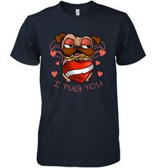 I Pug You Cute Valentines Day Love Heart Pug Dog Valentine Men's Premium T-Shirt Men's Premium T-Shirt - FordPhuMy