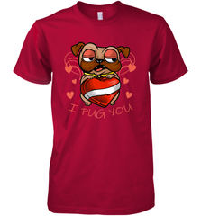 I Pug You Cute Valentines Day Love Heart Pug Dog Valentine Men's Premium T-Shirt Men's Premium T-Shirt - FordPhuMy
