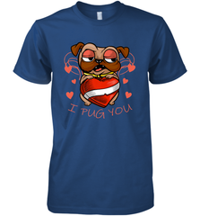 I Pug You Cute Valentines Day Love Heart Pug Dog Valentine Men's Premium T-Shirt Men's Premium T-Shirt - FordPhuMy