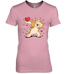 Dog Dabbing Heart For Valentine's Day Art Graphics Gift Women's Premium T-Shirt Women's Premium T-Shirt - FordPhuMy
