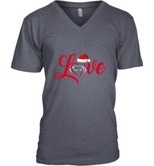 NFL Seattle Seahawks Logo Christmas Santa Hat Love Heart Football Team Men's V-Neck Men's V-Neck - FordPhuMy