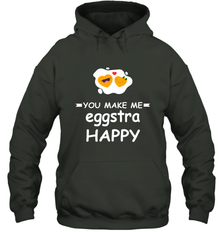 You Make Me Eggstra happy,Funny Valentine His and Her Couple Hooded Sweatshirt Hooded Sweatshirt - FordPhuMy