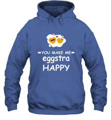 You Make Me Eggstra happy,Funny Valentine His and Her Couple Hooded Sweatshirt Hooded Sweatshirt - FordPhuMy