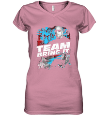 WWE The Rock Team Bring It Women's V-Neck T-Shirt Women's V-Neck T-Shirt - FordPhuMy