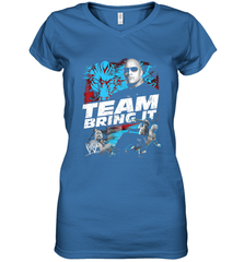 WWE The Rock Team Bring It Women's V-Neck T-Shirt Women's V-Neck T-Shirt - FordPhuMy
