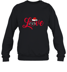 NFL Oakland Raiders Logo Christmas Santa Hat Love Heart Football Team Crewneck Sweatshirt