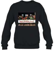 Comics Style Funny Christmas Happy Birthday Jesus Crewneck Sweatshirt