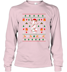 Christmas Baseball Snowman Reindeer In A Santa Hat Pajama Long Sleeve T-Shirt Long Sleeve T-Shirt - FordPhuMy