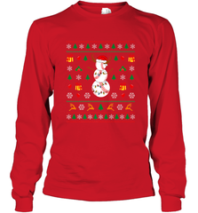 Christmas Baseball Snowman Reindeer In A Santa Hat Pajama Long Sleeve T-Shirt Long Sleeve T-Shirt - FordPhuMy