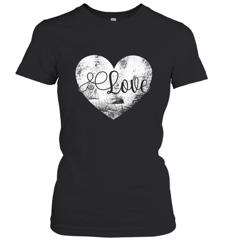 Love Valentines Day Heart Vintage Gift For Men Women Women's T-Shirt