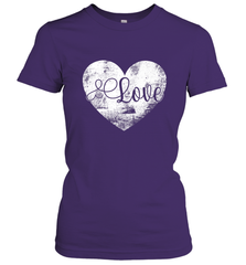 Love Valentines Day Heart Vintage Gift For Men Women Women's T-Shirt Women's T-Shirt - FordPhuMy