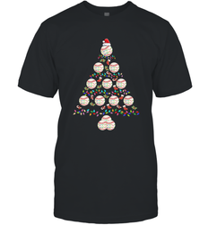Baseball Balls Christmas Tree lights Xmas Gift Holiday Men's T-Shirt