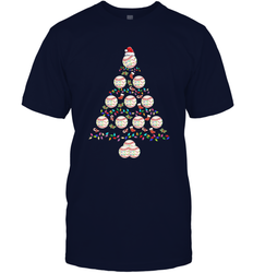 Baseball Balls Christmas Tree lights Xmas Gift Holiday Men's T-Shirt