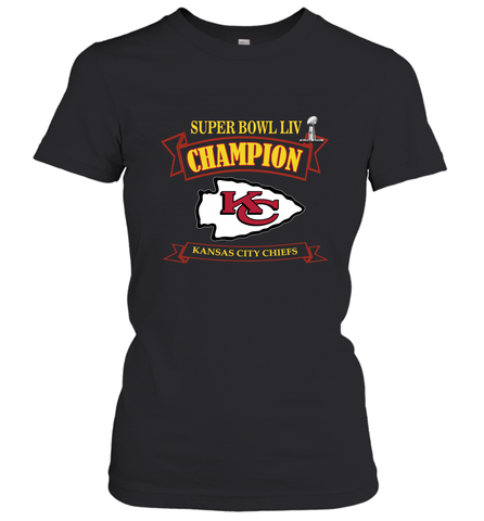 Kansas City Chiefs NFL Pro Line by Fanatics Super Bowl LIV Champions Women's T-Shirt Women's T-Shirt / Black / S Women's T-Shirt - FordPhuMy
