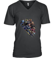 Marvel Avengers Endgame Action Pose Logo Men's V-Neck Men's V-Neck - FordPhuMy
