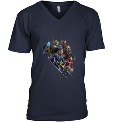 Marvel Avengers Endgame Action Pose Logo Men's V-Neck Men's V-Neck - FordPhuMy